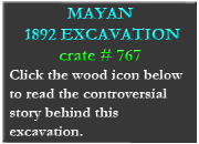 MAYAN EXCAVATION 1892 Crate 767 information.